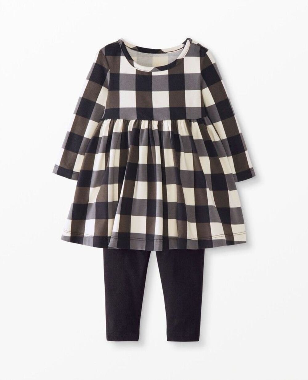 Hanna Andersson Baby Holiday Skater Dress & Leggings Set 9-12 Months